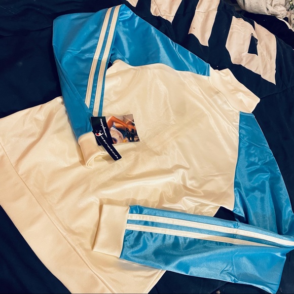 BRAND NWT* Champion stretch 3STRIPE track JACKET - Picture 7 of 14